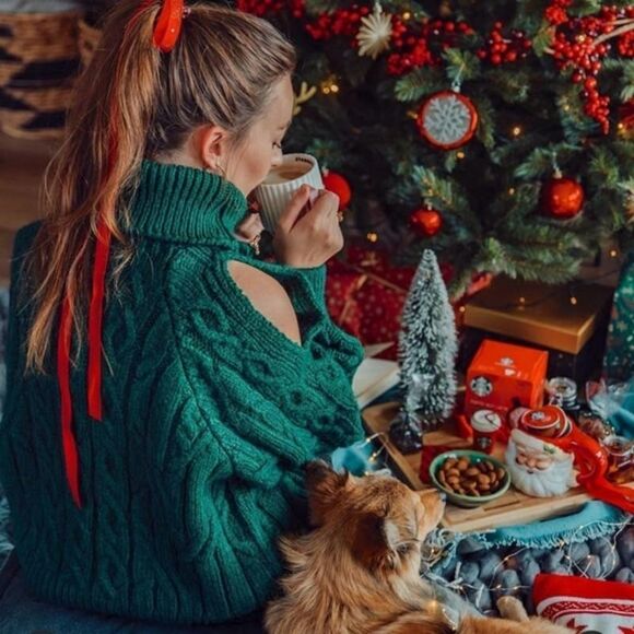 Zara Chunky Knit Cold Shoulder Sweater Green New - Picture 4 of 4